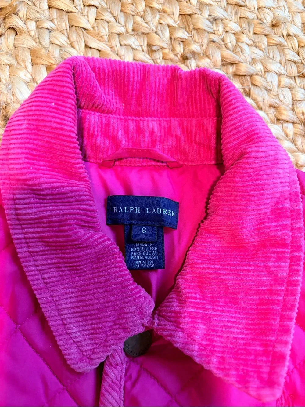 Ralph Lauren Hot Pink Quilted Jacket